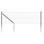 Reja con postes Gris 0.8 x 25 m Acero