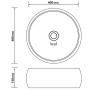 Lavabo de lujo redondo cerámica verde claro mate 40x15 cm de vidaXL, Lavabos - Ref: Foro24-147002, Precio: 56,07 €, Descuento: %