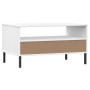 OSLO solid wood white coffee table with metal legs 85x50x45cm by vidaXL, Coffee table - Ref: Foro24-351035, Price: 65,09 €, D...