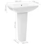 White ceramic freestanding washbasin 580x470x200 mm by vidaXL, Sinks - Ref: Foro24-143003, Price: 159,70 €, Discount: %