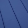 Cojín de tumbona de tela Oxford azul 200x70x3 cm