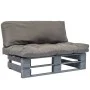 Pallet garden sofa with gray pinewood cushions by vidaXL, Outdoor sofas - Ref: Foro24-275288, Price: 121,31 €, Discount: %