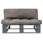 Paletten-Gartensofa mit grauen Kiefernholzkissen von vidaXL, Outdoor-Sofas - Ref: Foro24-275288, Preis: 128,28 €, Rabatt: %