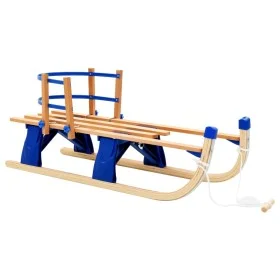 Trineo de nieve plegable respaldo de madera 119 cm de vidaXL, Trineos - Ref: Foro24-91458, Precio: 111,78 €, Descuento: %