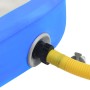 Esterilla inflable de gimnasia con bomba PVC azul 800x100x15 cm
