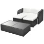 4-piece garden furniture set and black synthetic rattan cushions by vidaXL, Garden sets - Ref: Foro24-42481, Price: 451,98 €,...