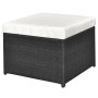 4-teiliges Gartenmöbel-Set und schwarze Kissen aus synthetischem Rattan von vidaXL, Gartensets - Ref: Foro24-42481, Preis: 45...