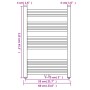 Gerader Badheizkörper 600 x 1160 mm von vidaXL, Heizkörper - Ref: Foro24-140844, Preis: 112,74 €, Rabatt: %