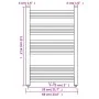 Radiador toallero de baño recto 600 x 1160 mm de vidaXL, Radiadores - Ref: Foro24-140844, Precio: 112,74 €, Descuento: %