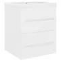 Glänzend weißer Sperrholzschrank mit Waschbecken von vidaXL, Badezimmerwaschtische - Ref: Foro24-3099032, Preis: 128,71 €, Ra...