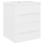 Glänzend weißer Sperrholzschrank mit Waschbecken von vidaXL, Badezimmerwaschtische - Ref: Foro24-3099032, Preis: 124,68 €, Ra...