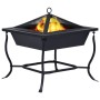 Brasero de acero negro 42x42x45 cm de vidaXL, Chimeneas - Ref: Foro24-46647, Precio: 45,12 €, Descuento: %