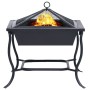Brasero de acero negro 42x42x45 cm de vidaXL, Chimeneas - Ref: Foro24-46647, Precio: 45,12 €, Descuento: %