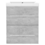 Furniture with gray concrete engineered wood sink by vidaXL, bathroom vanities - Ref: Foro24-3099036, Price: 119,55 €, Discou...