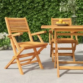 Klappbare Gartenstühle 2 Stück aus massivem Teakholz 55x62x90 cm von vidaXL, Gartenstühle - Ref: Foro24-362762, Preis: 148,70...