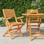 Klappbare Gartenstühle 2 Stück aus massivem Teakholz 55x62x90 cm von vidaXL, Gartenstühle - Ref: Foro24-362762, Preis: 146,99...