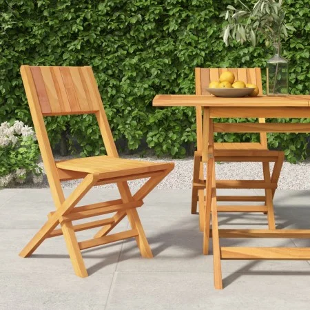 Sillas de jardín plegables 2 uds madera maciza teca 47x61x90cm de vidaXL, Sillas de jardín - Ref: Foro24-362759, Precio: 131,...