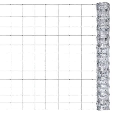 Silver galvanized steel garden fence 50x1.25 m by vidaXL, fence panels - Ref: Foro24-149514, Price: 79,30 €, Discount: %