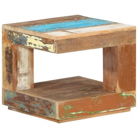 Mesa de centro de madera maciza reciclada 45x45x40 cm