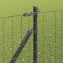 Reja con postes Gris 1.5 x 10 m Acero