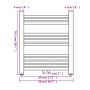 Gerader Badheizkörper 500 x 764 mm von vidaXL, Heizkörper - Ref: Foro24-140841, Preis: 83,48 €, Rabatt: %