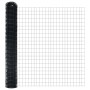 Reja con postes Gris 1.5 x 10 m Acero