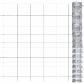 Gartenzaun aus silberverzinktem Stahl, 50 x 1,5 m von vidaXL, Zaunpaneele - Ref: Foro24-149515, Preis: 130,64 €, Rabatt: %