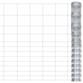 Valla de jardín de acero galvanizado plateado 50x1,5 m de vidaXL, Paneles de vallas - Ref: Foro24-149515, Precio: 124,52 €, D...