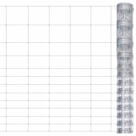 Valla de jardín de acero galvanizado plateado 50x1,5 m de vidaXL, Paneles de vallas - Ref: Foro24-149515, Precio: 130,64 €, D...