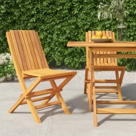 Klappbare Gartenstühle, 2 Stück, massives Teakholz, 47 x 47 x 89 cm von vidaXL, Gartenstühle - Ref: Foro24-362757, Preis: 162...