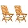 Klappbare Gartenstühle, 2 Stück, massives Teakholz, 47 x 47 x 89 cm von vidaXL, Gartenstühle - Ref: Foro24-362757, Preis: 161...