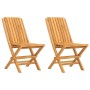 Sillas de jardín plegables 2 uds madera maciza teca 47x47x89cm
