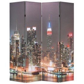Biombo divisor plegable 160x170 cm Nueva York de noche
