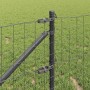 Reja con postes Gris 0.8 x 25 m Acero