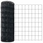 Reja con postes Gris 0.8 x 25 m Acero