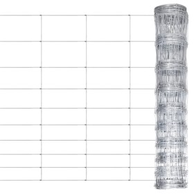 Gartenzaun aus silberverzinktem Stahl, 50 x 1,2 m von vidaXL, Zaunpaneele - Ref: Foro24-149501, Preis: 104,00 €, Rabatt: %