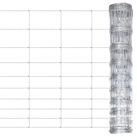 Gartenzaun aus silberverzinktem Stahl, 50 x 1,2 m von vidaXL, Zaunpaneele - Ref: Foro24-149501, Preis: 104,00 €, Rabatt: %