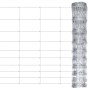 Valla de jardín de acero galvanizado plateado 50x1,2 m de vidaXL, Paneles de vallas - Ref: Foro24-149501, Precio: 103,93 €