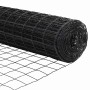 Reja con postes Gris 0.8 x 25 m Acero