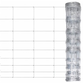 Gartenzaun aus silberverzinktem Stahl, 50 x 1,2 m von vidaXL, Zaunpaneele - Ref: Foro24-149500, Preis: 89,79 €, Rabatt: %