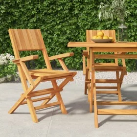 Klappbare Gartenstühle 2 Stück aus massivem Teakholz 55x61x90 cm von vidaXL, Gartenstühle - Ref: Foro24-362760, Preis: 153,55...