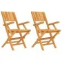 Klappbare Gartenstühle 2 Stück aus massivem Teakholz 55x61x90 cm von vidaXL, Gartenstühle - Ref: Foro24-362760, Preis: 153,55...