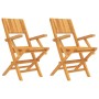 Klappbare Gartenstühle 2 Stück aus massivem Teakholz 55x61x90 cm von vidaXL, Gartenstühle - Ref: Foro24-362760, Preis: 155,90...