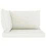 Garden sofa made of 2-seater pallets with white cushions by vidaXL, Garden sets - Ref: Foro24-3067274, Price: 172,17 €, Disco...