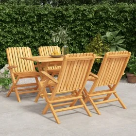5-teiliges Garten-Essset aus massivem Teakholz von vidaXL, Gartensets - Ref: Foro24-3155005, Preis: 436,65 €, Rabatt: %