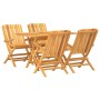 Juego de comedor para jardín 5 piezas madera maciza de teca de vidaXL, Conjuntos de jardín - Ref: Foro24-3155005, Precio: 439...