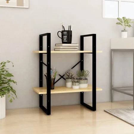 2-tier solid pine wood shelf 60x30x70 cm by vidaXL, Bookcases and shelves - Ref: Foro24-806432, Price: 34,61 €, Discount: %