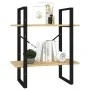 2-tier solid pine wood shelf 60x30x70 cm by vidaXL, Bookcases and shelves - Ref: Foro24-806432, Price: 34,61 €, Discount: %