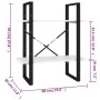 2-tier solid pine wood shelf 60x30x70 cm by vidaXL, Bookcases and shelves - Ref: Foro24-806432, Price: 34,61 €, Discount: %
