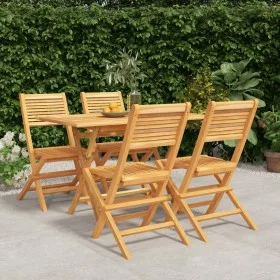 5-teiliges Garten-Essset aus massivem Teakholz von vidaXL, Gartensets - Ref: Foro24-3155011, Preis: 432,04 €, Rabatt: %